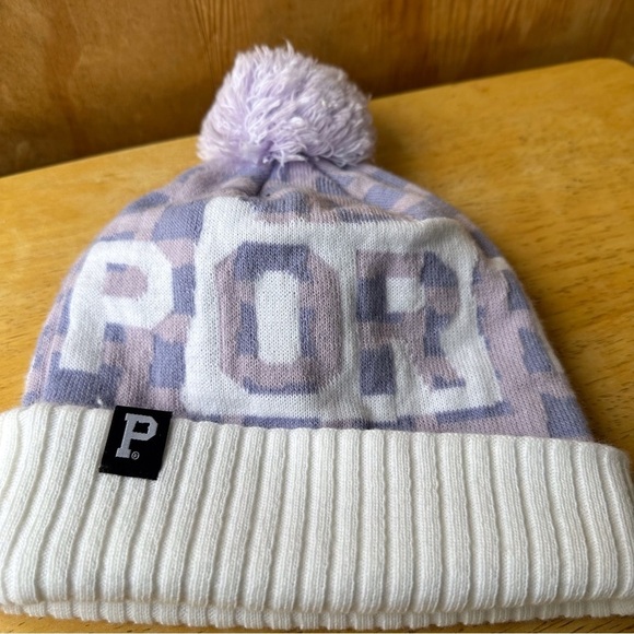Portland Purple Beanie Knit Hat - Picture 4 of 4